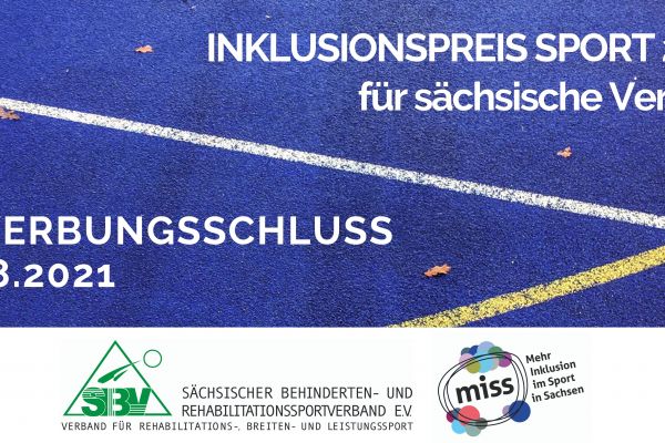 Sportbund Bautzen Newsbild - INKLUSIONSPREIS SPORT für SÄCHSISCHE VEREINE