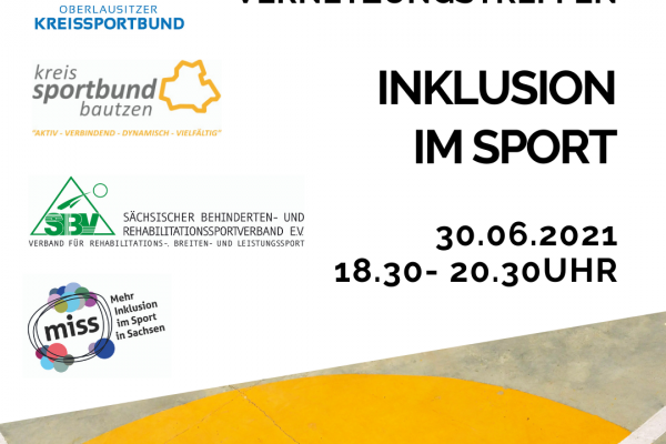 Sportbund Bautzen Newsbild - Lokales Vernetzungstreffen „Inklusion im Sport“ – Digitale Auftaktveranstaltung